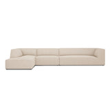 Ruby 5-Sitzer Ecksofa Links, mit Bezug aus Strukturierter Stoff (Ota8) in Beige, 366x180 cm – Bild 1