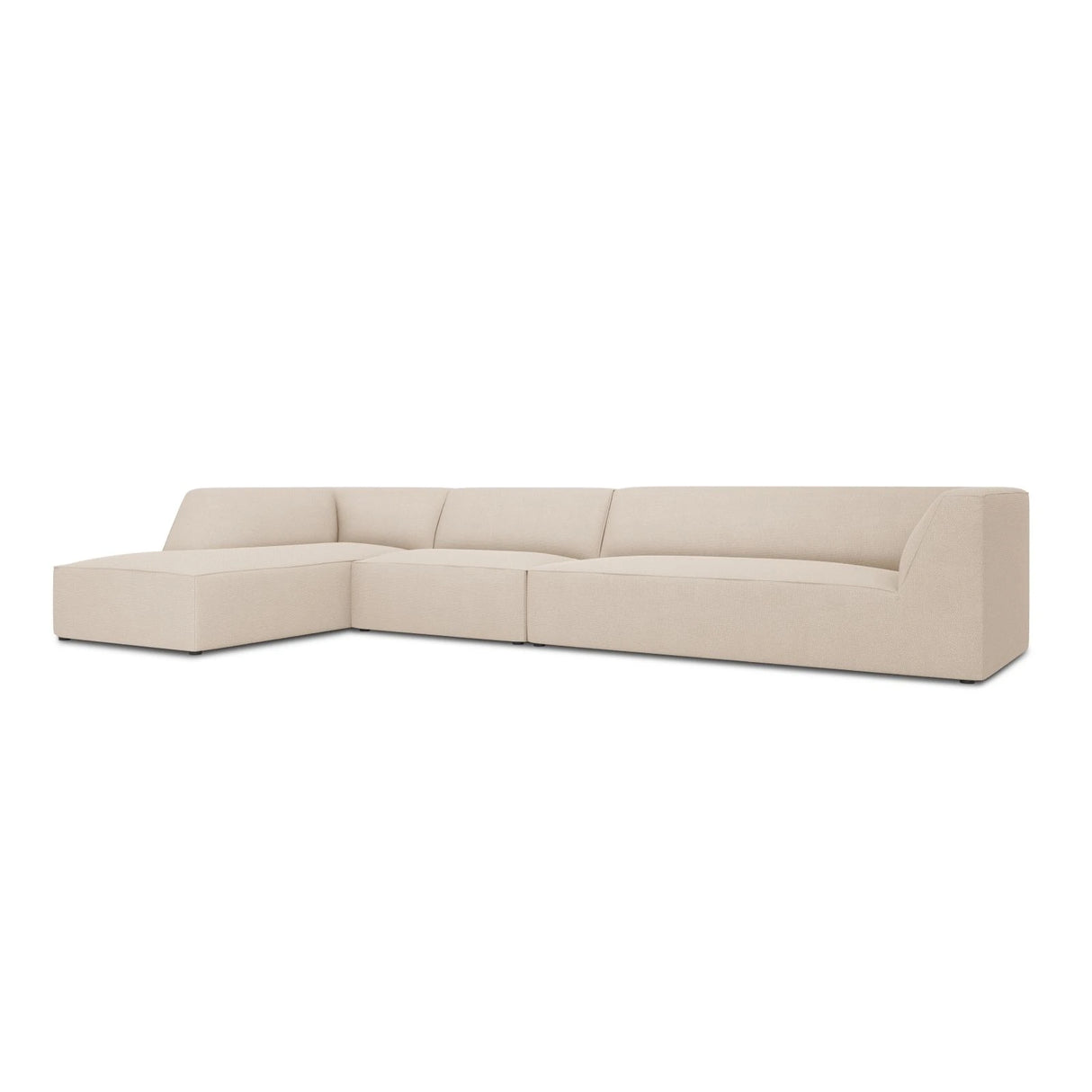 Ruby 5-Sitzer Ecksofa Links, mit Bezug aus Strukturierter Stoff (Ota8) in Beige, 366x180 cm – Bild 3