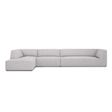 Ruby 5-Sitzer Ecksofa Links, mit Bezug aus Strukturierter Stoff (Ota9) in Hellgrau, 366x180 cm – Bild 1