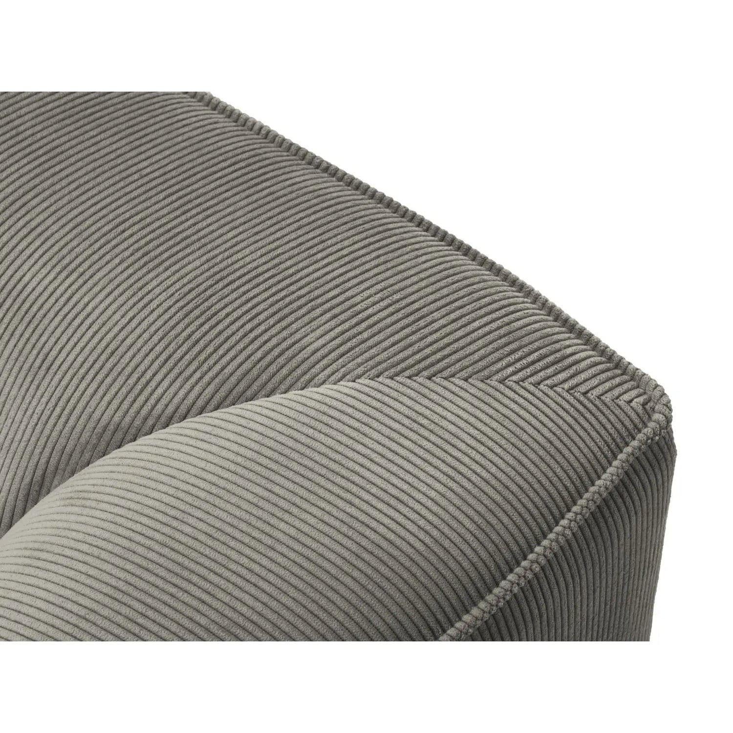 Ruby 5-Sitzer Ecksofa Rechts, mit Bezug aus Cord (ScaAsh) in Hellgrau, 366x180 cm – Bild 4