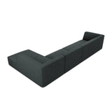 Ruby 5-Sitzer Ecksofa Rechts, mit Bezug aus Cord (ScaBla) in Schwarz, 366x180 cm – Bild 8