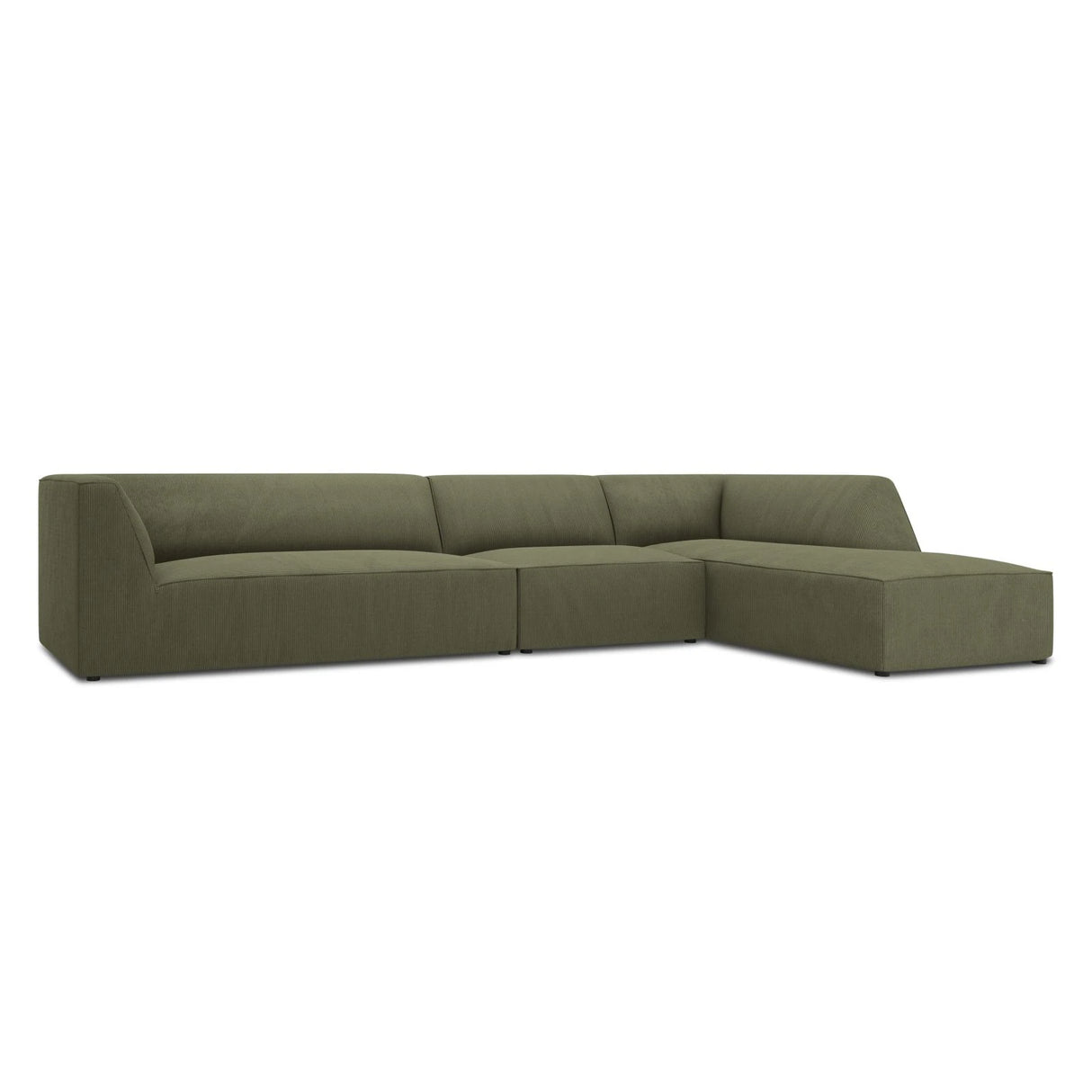 Ruby 5-Sitzer Ecksofa Rechts, mit Bezug aus Cord (ScaFor) in Grün, 366x180 cm – Bild 5