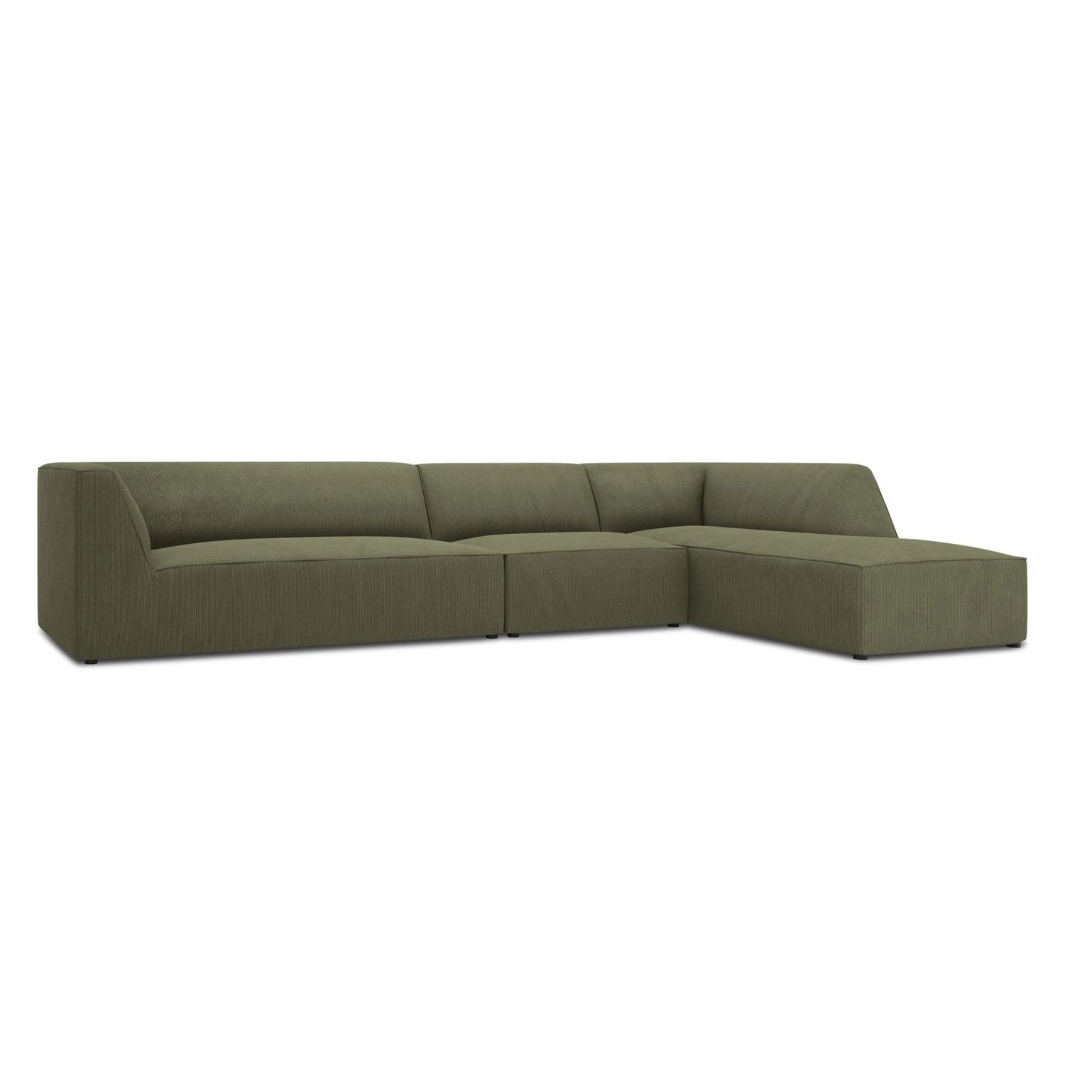 Ruby 5-Sitzer Ecksofa Rechts, mit Bezug aus Cord (ScaFor) in Grün, 366x180 cm – Bild 5