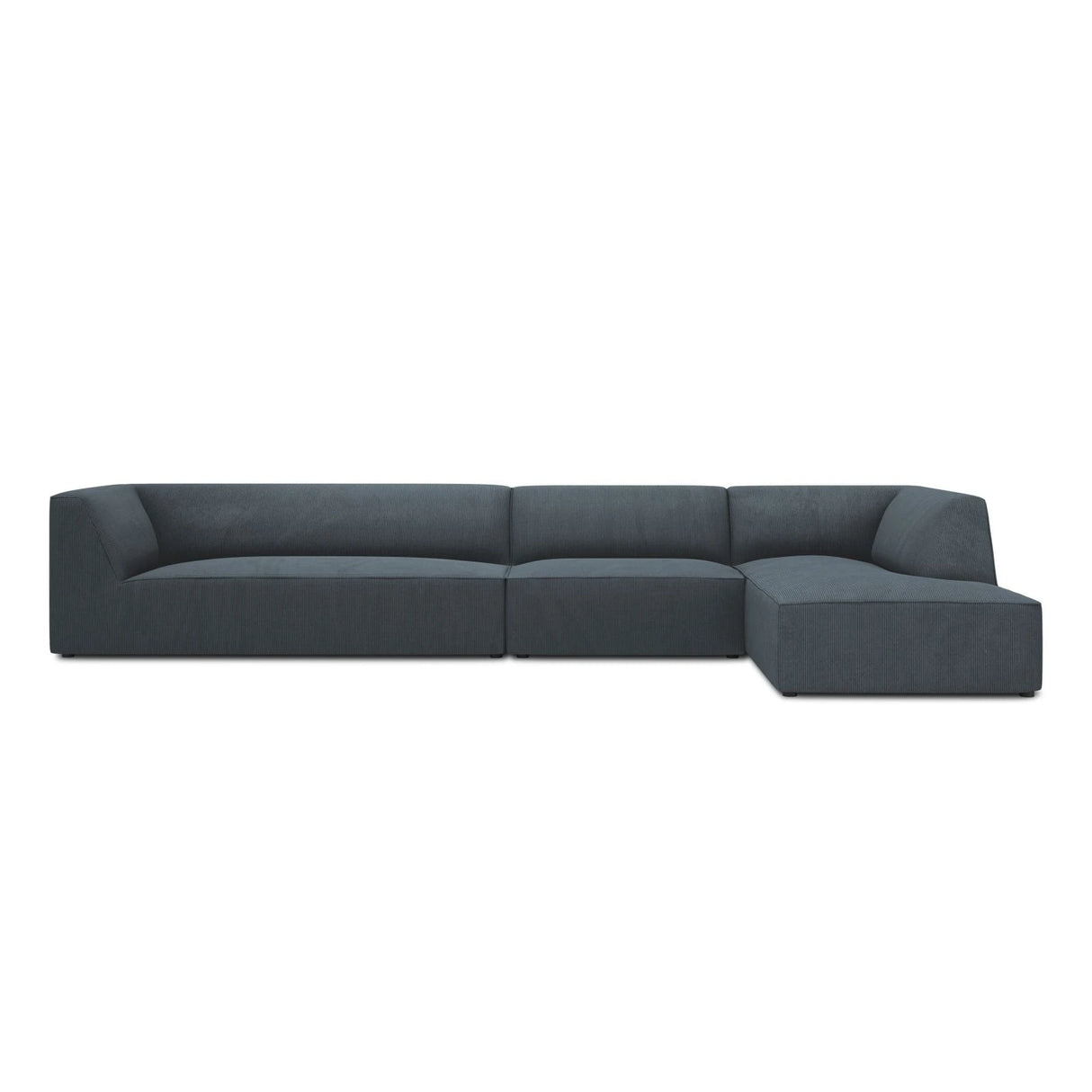 Ruby 5-Sitzer Ecksofa Rechts, mit Bezug aus Cord (ScaOce) in Blau, 366x180 cm – Bild 1