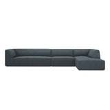 Ruby 5-Sitzer Ecksofa Rechts, mit Bezug aus Cord (ScaOce) in Blau, 366x180 cm – Bild 1