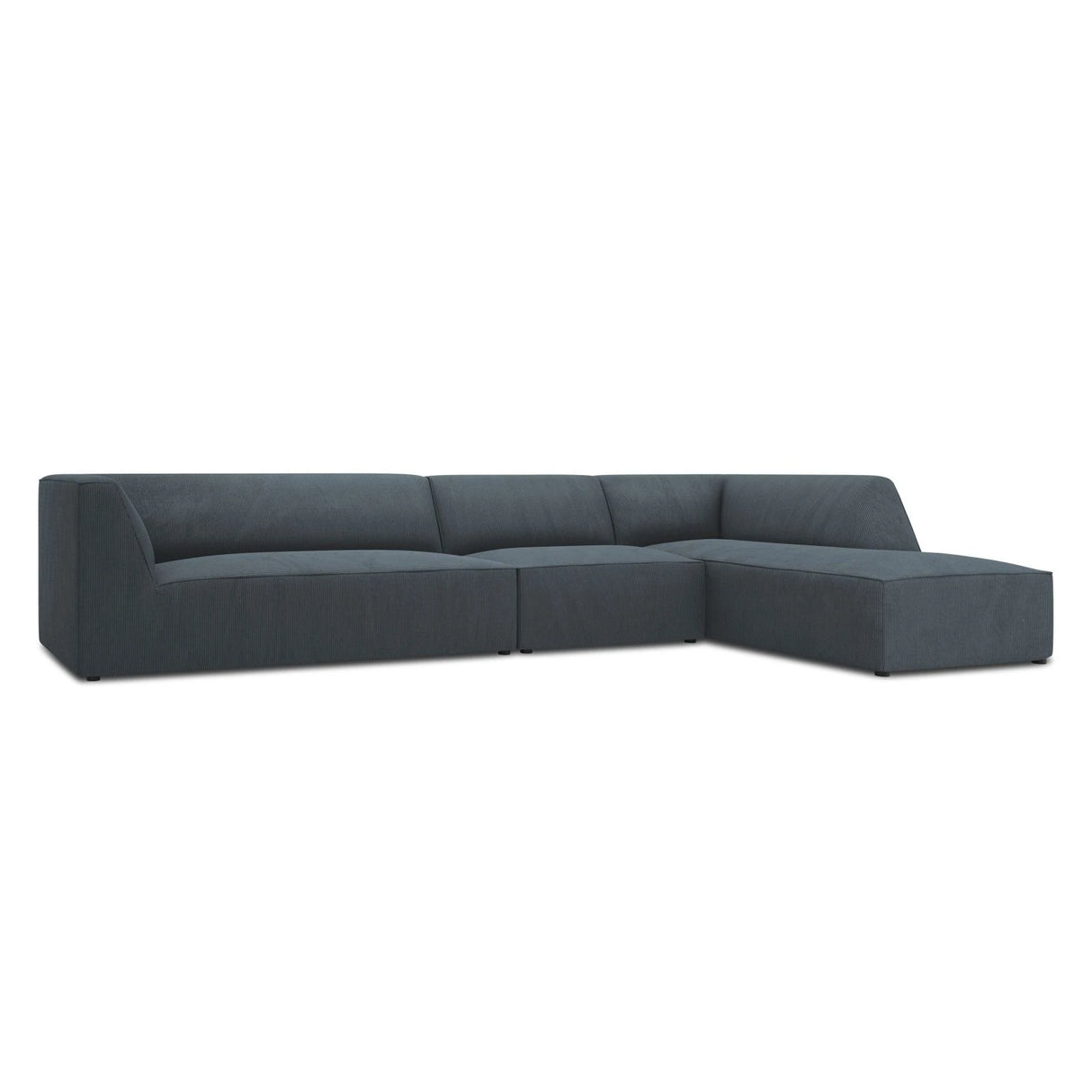 Ruby 5-Sitzer Ecksofa Rechts, mit Bezug aus Cord (ScaOce) in Blau, 366x180 cm – Bild 5