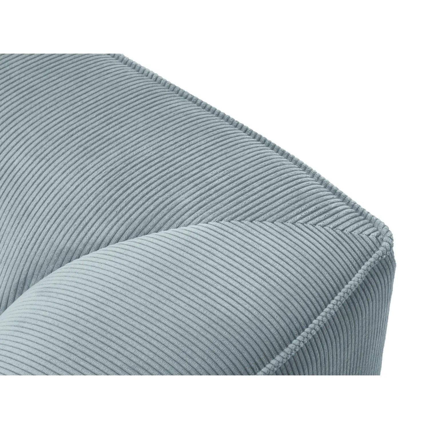 Ruby 5-Sitzer Ecksofa Rechts, mit Bezug aus Cord (ScaSky) in Hellblau, 366x180 cm – Bild 4