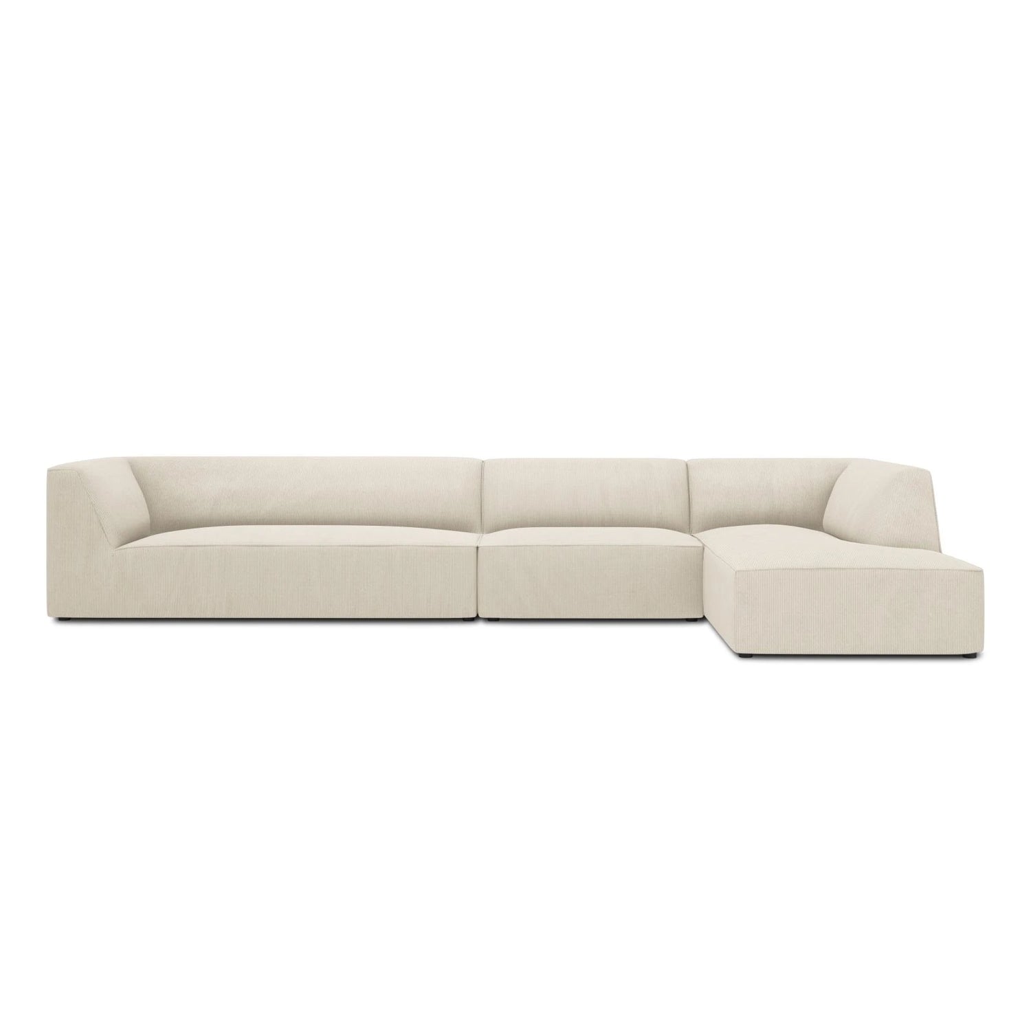 Ruby 5-Sitzer Ecksofa Rechts, mit Bezug aus Samt, Cord oder Strukturstoff, 366x180 cm – Bild 1