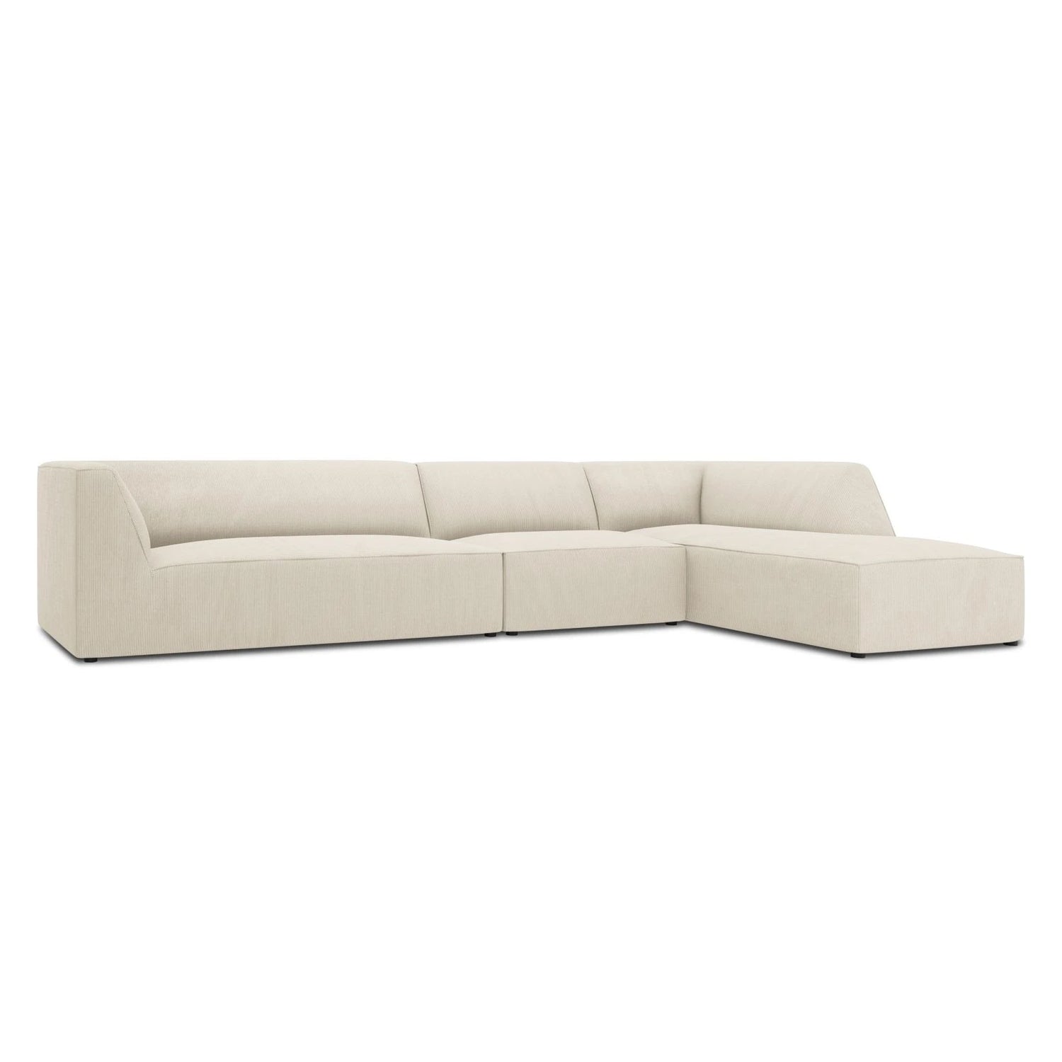 Ruby 5-Sitzer Ecksofa Rechts, mit Bezug aus Samt, Cord oder Strukturstoff, 366x180 cm – Bild 5