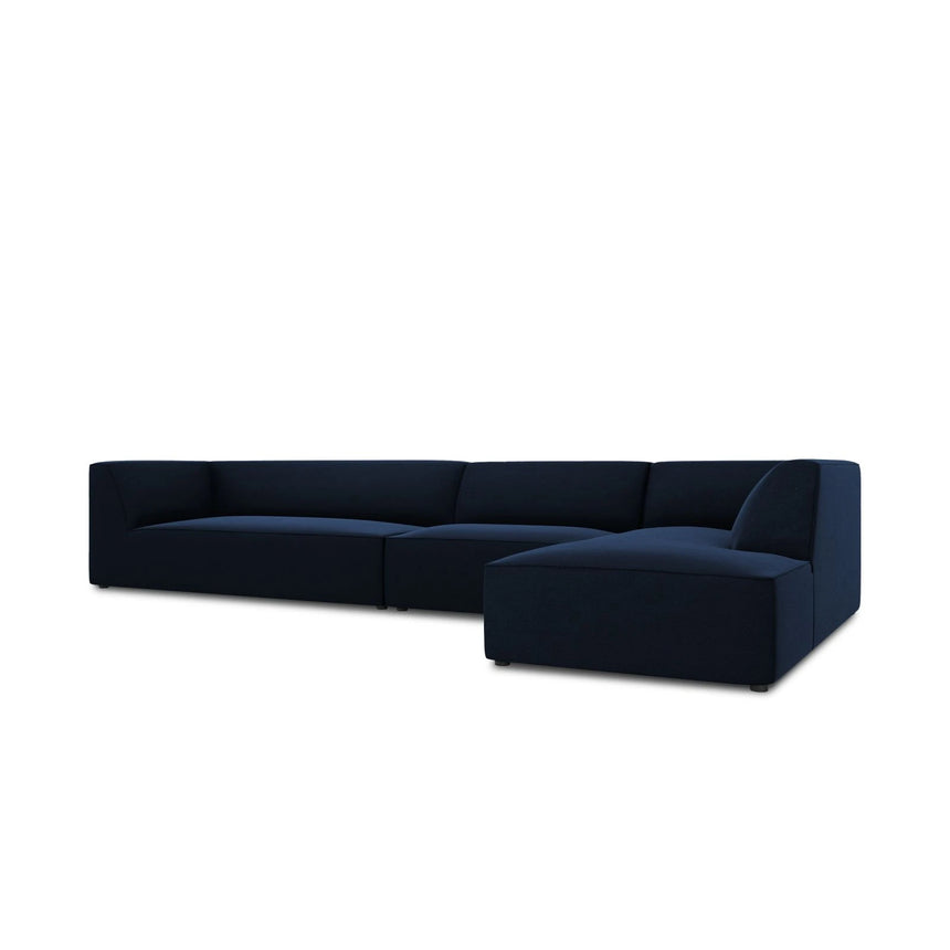 Ruby 5-Sitzer Ecksofa Rechts, mit Bezug aus Samt (Sal5) in Königsblau, 366x180 cm – Bild 6