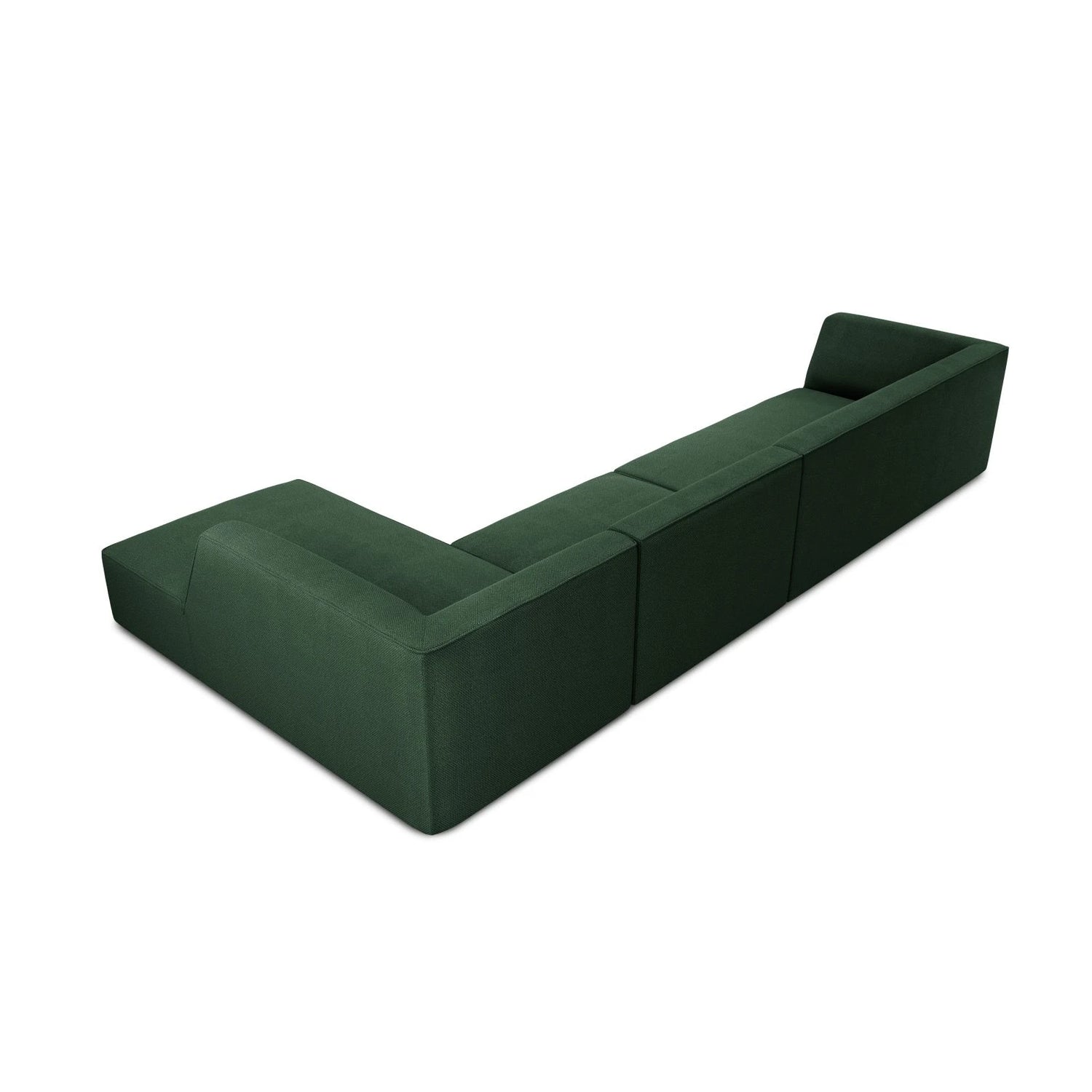 Ruby 5-Sitzer Ecksofa Rechts, mit Bezug aus Strukturierter Stoff (Ota14) in Grün, 366x180 cm – Bild 6