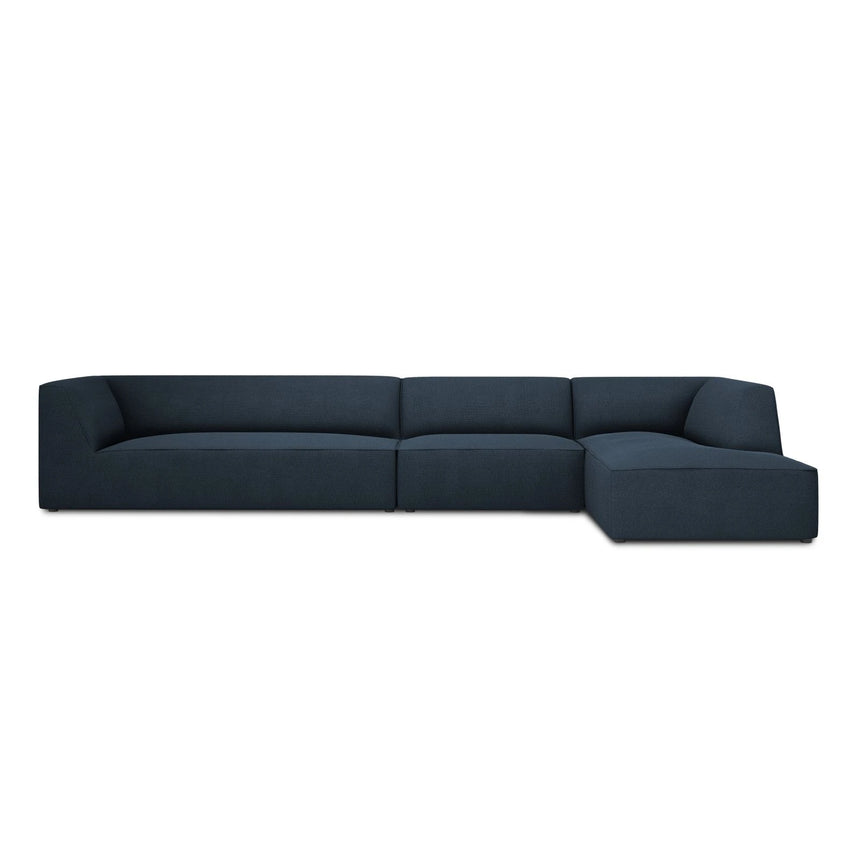 Ruby 5-Sitzer Ecksofa Rechts, mit Bezug aus Strukturierter Stoff (Ota18) in Marineblau, 366x180 cm – Bild 1