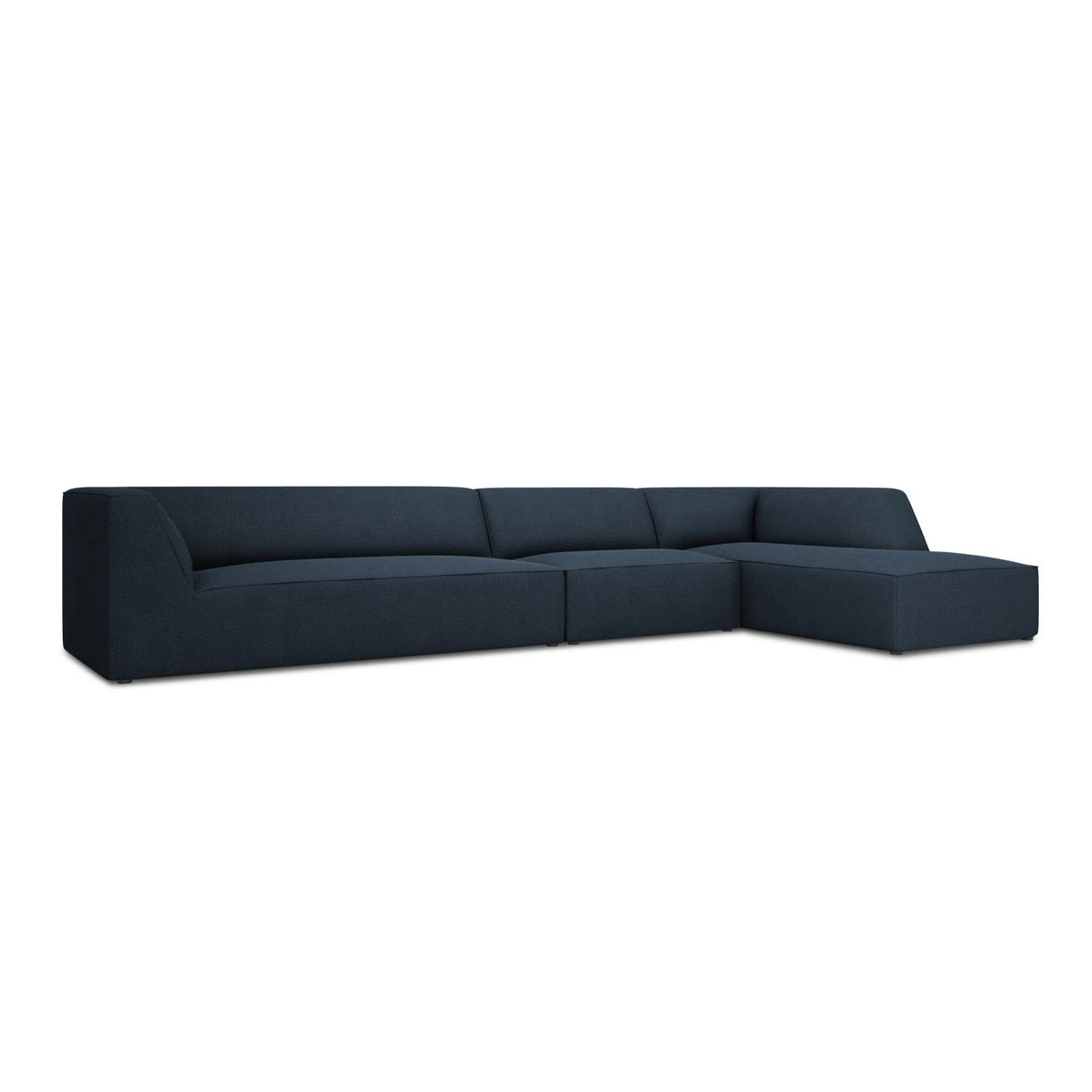 Ruby 5-Sitzer Ecksofa Rechts, mit Bezug aus Strukturierter Stoff (Ota18) in Marineblau, 366x180 cm – Bild 3