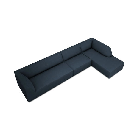 Ruby 5-Sitzer Ecksofa Rechts, mit Bezug aus Strukturierter Stoff (Ota18) in Marineblau, 366x180 cm – Bild 5