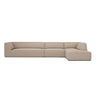 Ruby 5-Sitzer Ecksofa Rechts, mit Bezug aus Strukturierter Stoff (Ota7) in Dunkelbeige, 366x180 cm – Bild 1