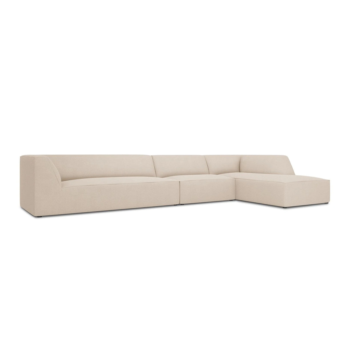 Ruby 5-Sitzer Ecksofa Rechts, mit Bezug aus Strukturierter Stoff (Ota8) in Beige, 366x180 cm – Bild 3