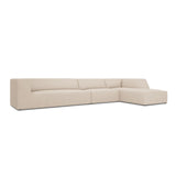 Ruby 5-Sitzer Ecksofa Rechts, mit Bezug aus Strukturierter Stoff (Ota8) in Beige, 366x180 cm – Bild 3