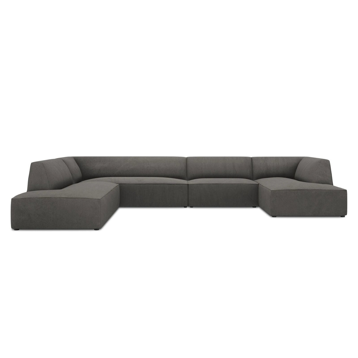 Ruby 7-Sitzer Panorama-Sofa Links, mit Bezug in Cord (ScaAnt) in Dunkelgrau, 366x273 cm – Bild 1