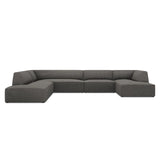 Ruby 7-Sitzer Panorama-Sofa Links, mit Bezug in Cord (ScaAnt) in Dunkelgrau, 366x273 cm – Bild 1