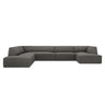Ruby 7-Sitzer Panorama-Sofa Links, mit Bezug in Cord (ScaAnt) in Dunkelgrau, 366x273 cm – Bild 1