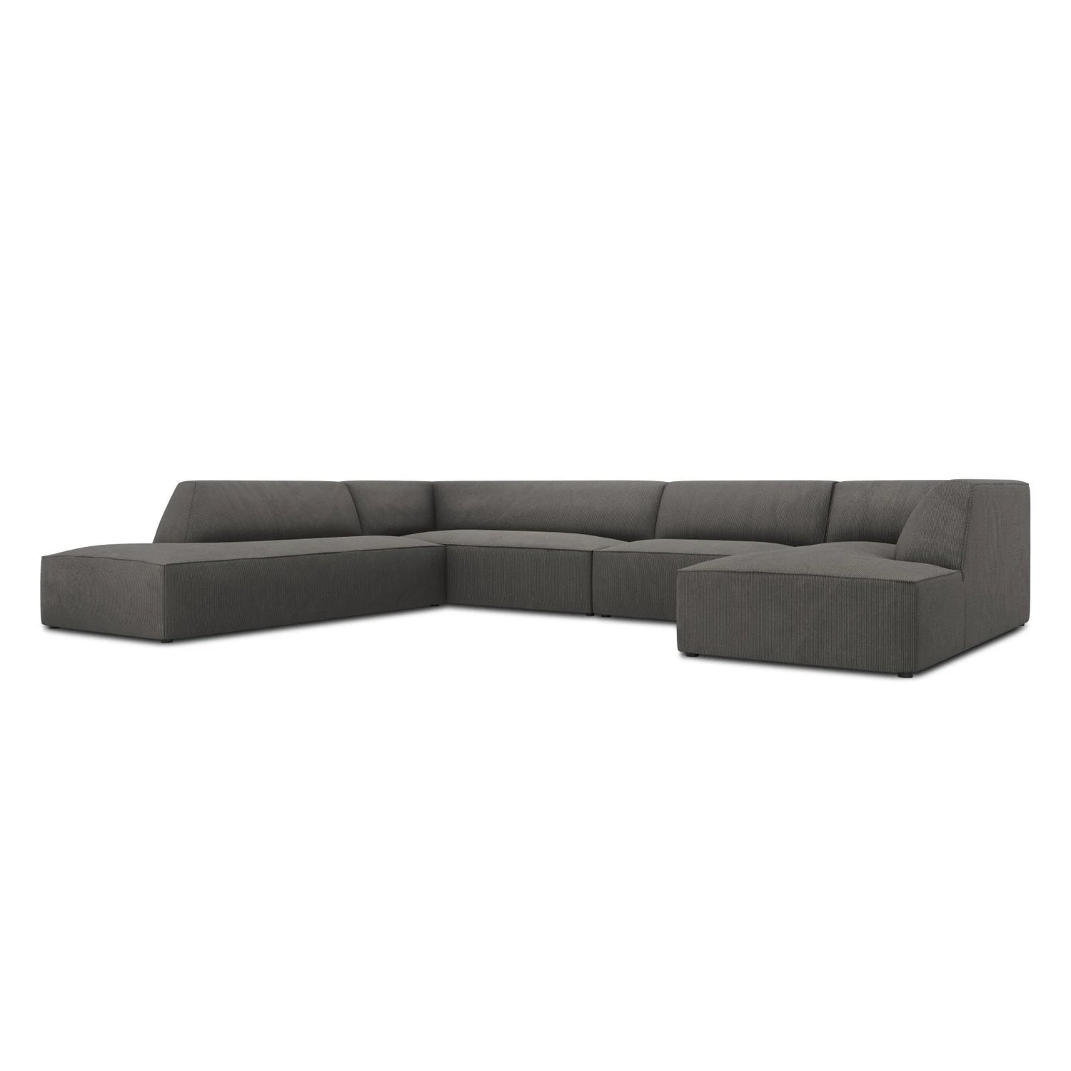 Ruby 7-Sitzer Panorama-Sofa Links, mit Bezug in Cord (ScaAnt) in Dunkelgrau, 366x273 cm – Bild 5