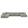 Ruby 7-Sitzer Panorama-Sofa Links, mit Bezug in Cord (ScaAsh) in Hellgrau, 366x273 cm – Bild 1