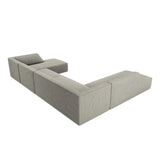 Ruby 7-Sitzer Panorama-Sofa Links, mit Bezug in Cord (ScaAsh) in Hellgrau, 366x273 cm – Bild 7