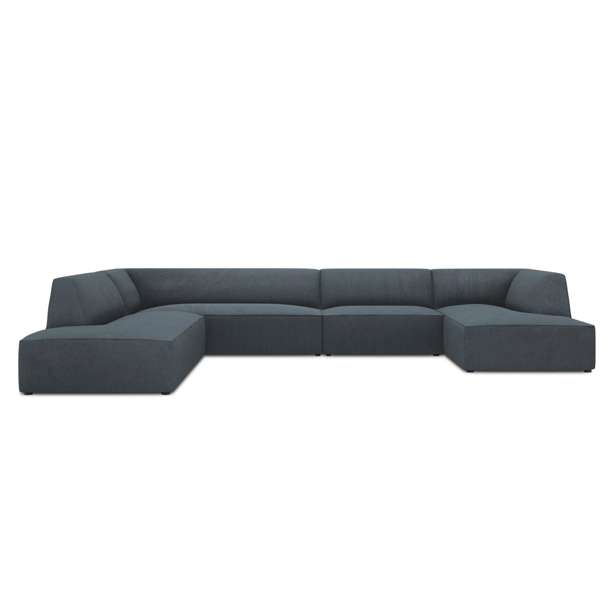 Ruby 7-Sitzer Panorama-Sofa Links, mit Bezug in Cord (ScaOce) in Blau, 366x273 cm – Bild 1