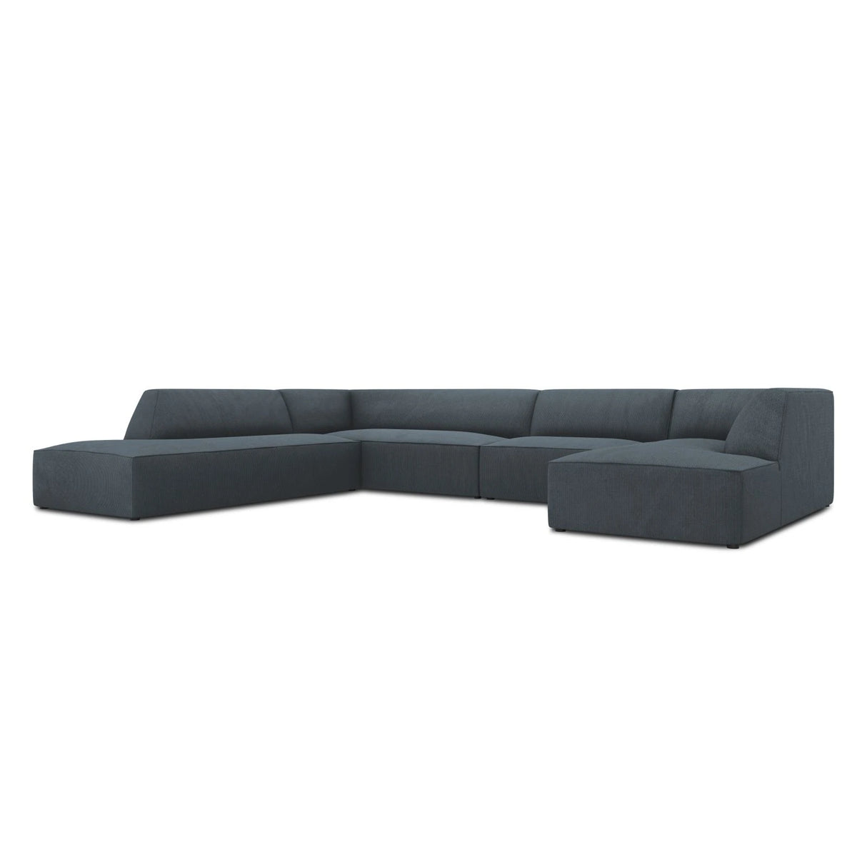 Ruby 7-Sitzer Panorama-Sofa Links, mit Bezug in Cord (ScaOce) in Blau, 366x273 cm – Bild 5