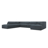 Ruby 7-Sitzer Panorama-Sofa Links, mit Bezug in Cord (ScaOce) in Blau, 366x273 cm – Bild 5