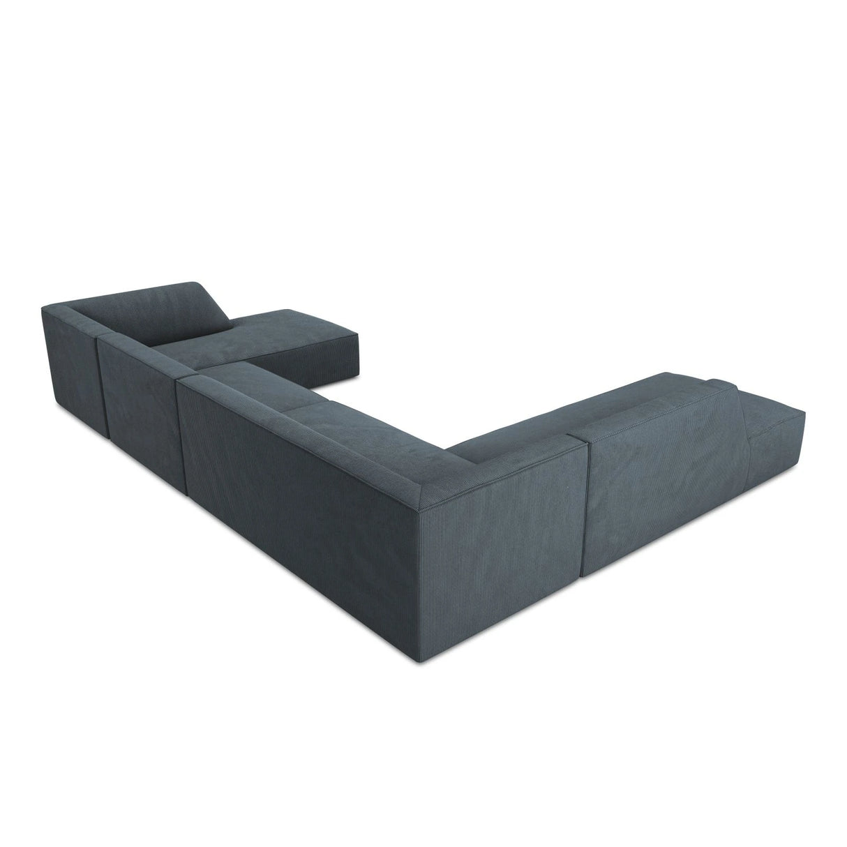 Ruby 7-Sitzer Panorama-Sofa Links, mit Bezug in Cord (ScaOce) in Blau, 366x273 cm – Bild 7