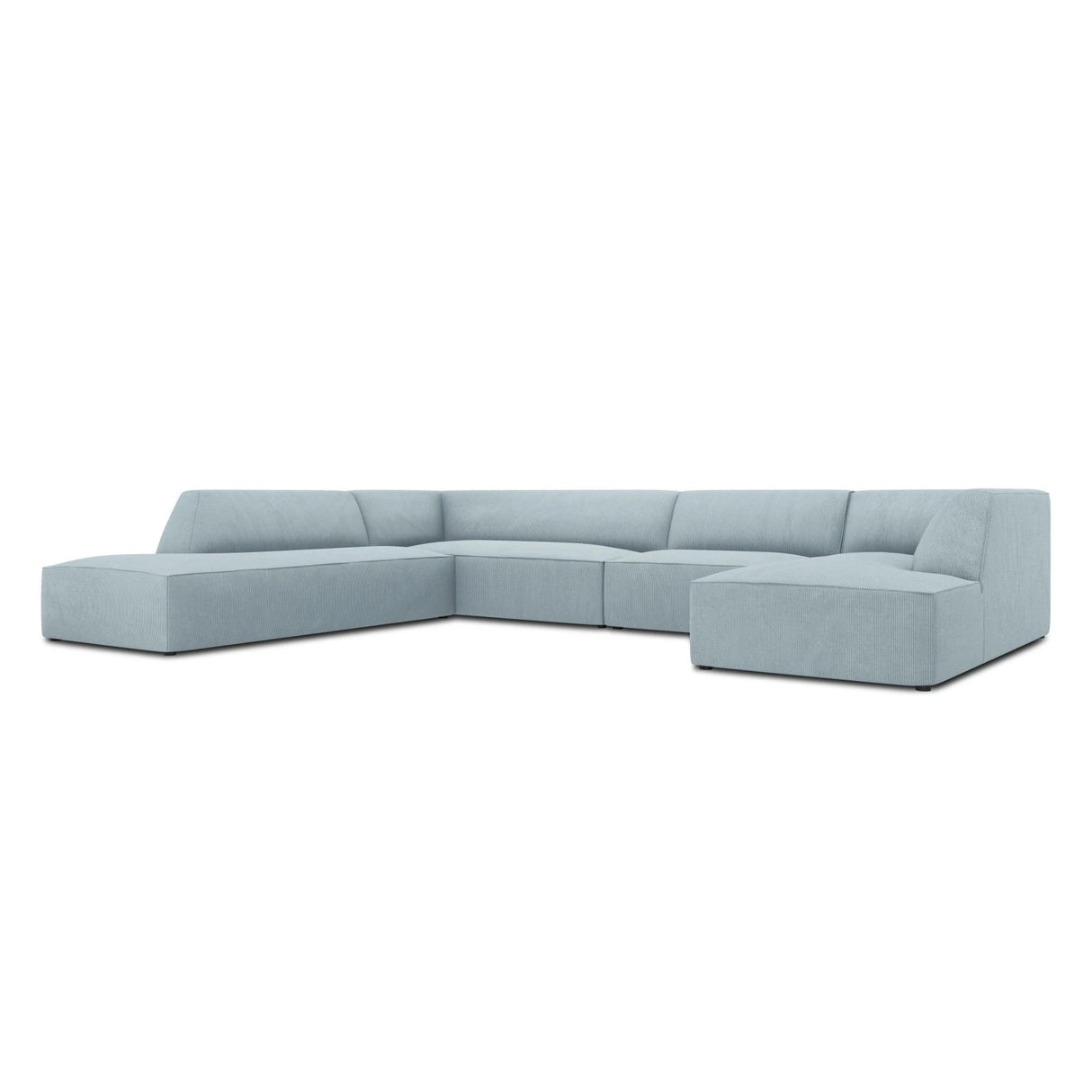 Ruby 7-Sitzer Panorama-Sofa Links, mit Bezug in Cord (ScaSky) in Hellblau, 366x273 cm – Bild 5