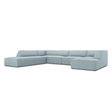 Ruby 7-Sitzer Panorama-Sofa Links, mit Bezug in Cord (ScaSky) in Hellblau, 366x273 cm – Bild 5