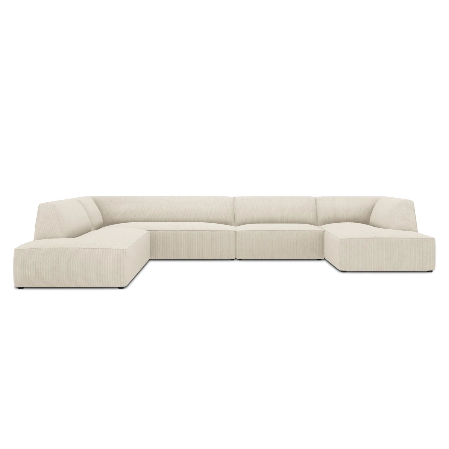 Ruby 7-Sitzer Panorama-Sofa Links, mit Bezug in Samt, Cord oder Strukturstoff, 366x273 cm – Bild 1