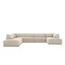 Ruby 7-Sitzer Panorama-Sofa Links, mit Bezug in Samt (Sal1) in Beige, 366x273 cm – Bild 1