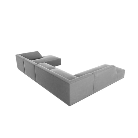Ruby 7-Sitzer Panorama-Sofa Links, mit Bezug in Samt (Sal17) in Grau, 366x273 cm – Bild 7