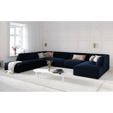 Ruby 7-Sitzer Panorama-Sofa Links, mit Bezug in Samt, Cord oder Strukturstoff, 366x273 cm