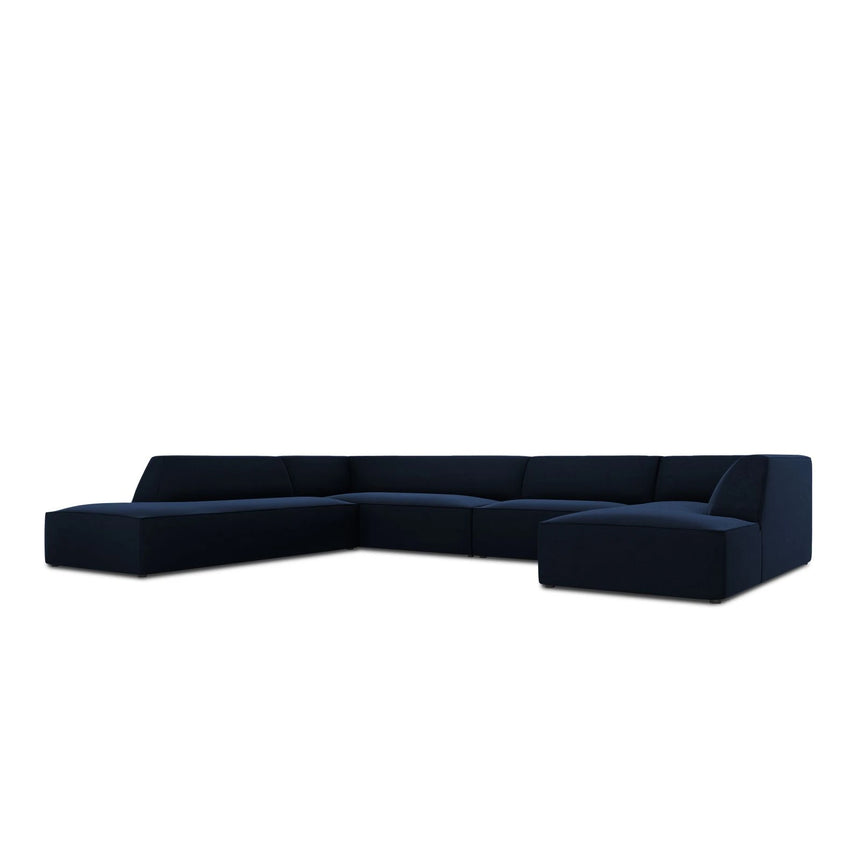 Ruby 7-Sitzer Panorama-Sofa Links, mit Bezug in Samt (Sal5) in Königsblau, 366x273 cm – Bild 5