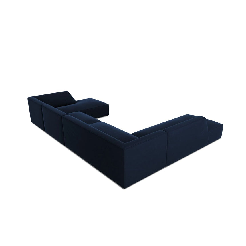 Ruby 7-Sitzer Panorama-Sofa Links, mit Bezug in Samt (Sal5) in Königsblau, 366x273 cm – Bild 7