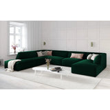 Ruby 7-Sitzer Panorama-Sofa Links, mit Bezug in Samt, Cord oder Strukturstoff, 366x273 cm