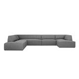 Ruby 7-Sitzer Panorama-Sofa Links, mit Bezug in Strukturierter Stoff (Ota11) in Grau, 366x273 cm – Bild 1