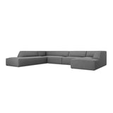 Ruby 7-Sitzer Panorama-Sofa Links, mit Bezug in Strukturierter Stoff (Ota11) in Grau, 366x273 cm – Bild 3