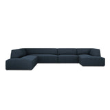 Ruby 7-Sitzer Panorama-Sofa Links, mit Bezug in Strukturierter Stoff (Ota18) in Marineblau, 366x273 cm – Bild 1