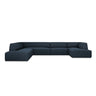 Ruby 7-Sitzer Panorama-Sofa Links, mit Bezug in Strukturierter Stoff (Ota18) in Marineblau, 366x273 cm – Bild 1