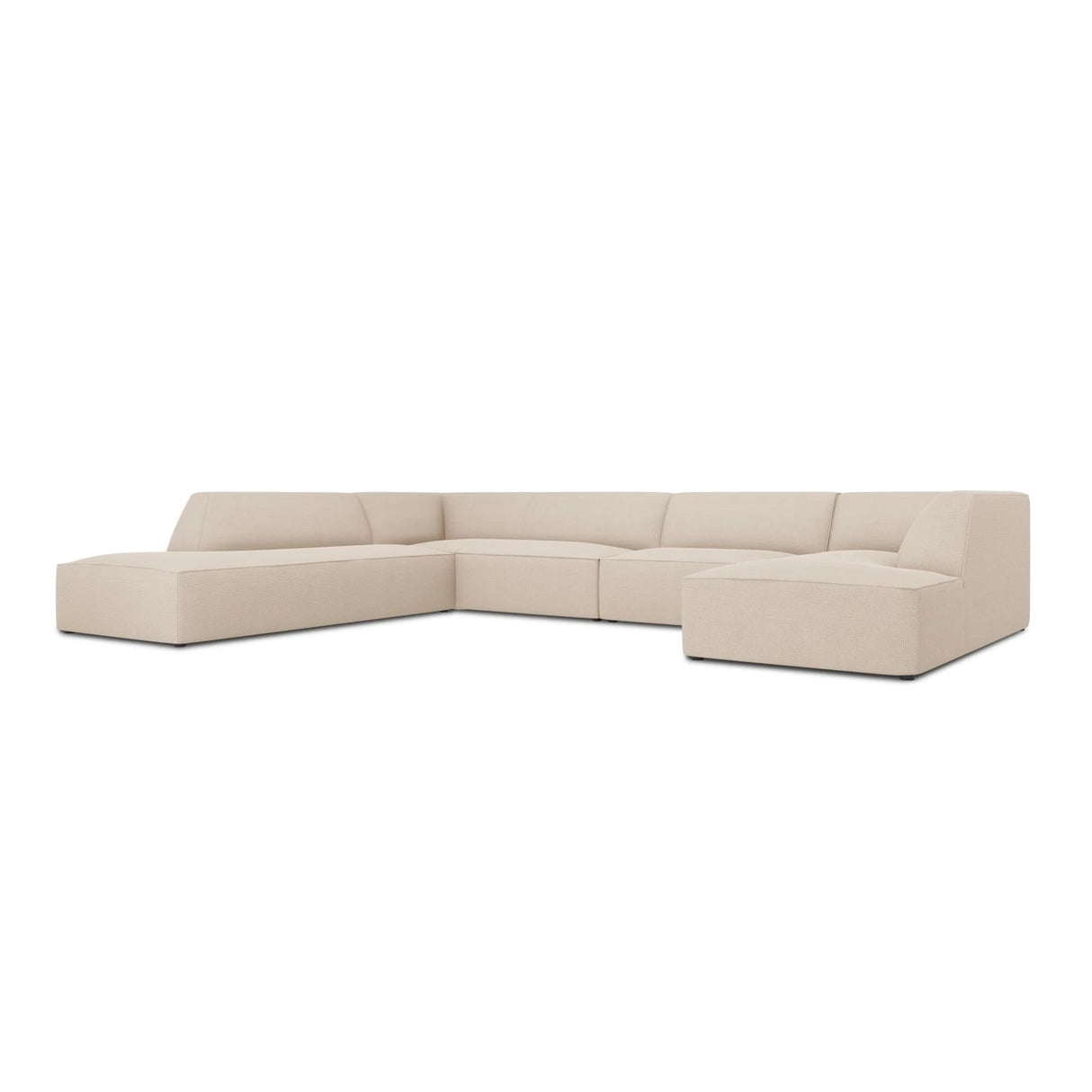 Ruby 7-Sitzer Panorama-Sofa Links, mit Bezug in Strukturierter Stoff (Ota8) in Beige, 366x273 cm – Bild 3