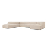 Ruby 7-Sitzer Panorama-Sofa Links, mit Bezug in Strukturierter Stoff (Ota8) in Beige, 366x273 cm – Bild 3