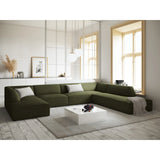 Ruby 7-Sitzer Panorama-Sofa Rechts, mit Bezug in Samt, Cord oder Strukturstoff, 366x273 cm