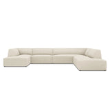 Ruby 7-Sitzer Panorama-Sofa Rechts, mit Bezug in Samt, Cord oder Strukturstoff, 366x273 cm – Bild 1