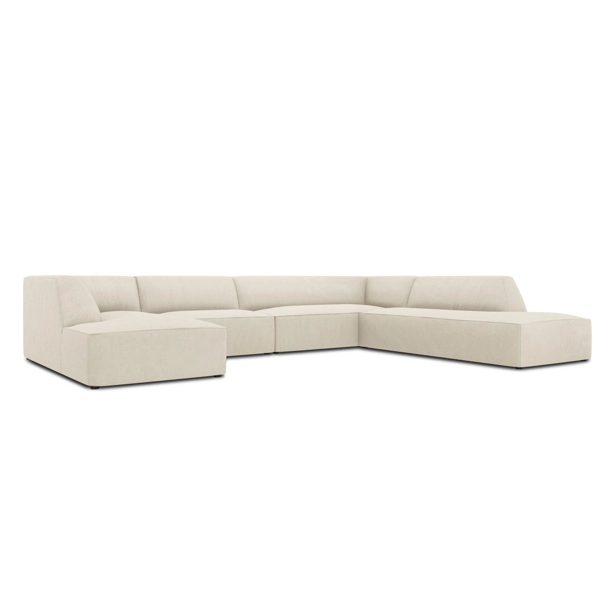 Ruby 7-Sitzer Panorama-Sofa Rechts, mit Bezug in Samt, Cord oder Strukturstoff, 366x273 cm – Bild 5