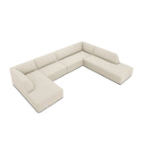 Ruby 7-Sitzer Panorama-Sofa Rechts, mit Bezug in Samt, Cord oder Strukturstoff, 366x273 cm – Bild 6